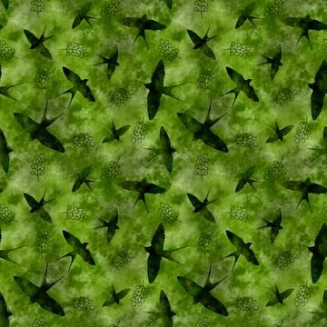 Ethnic animals seamless swallows pattern for wrapping paper and fabrics Stock Illustration