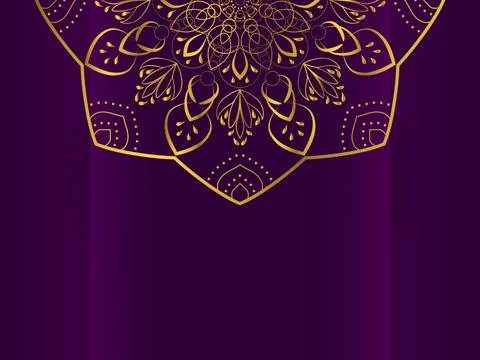 Ethnic arabic style mandala pattern background. Greeting card, invitation, ba Illustrazione stock