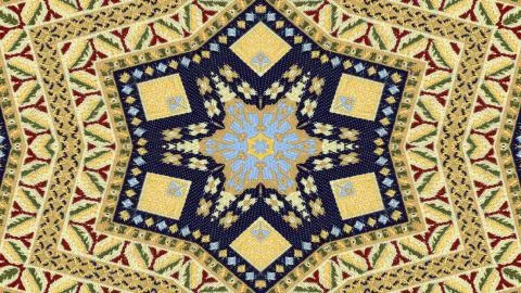 Ethnic Authentic Carpet Kaleidoscope Stock Illustration