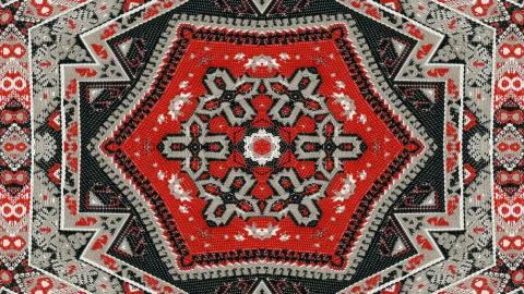 Ethnic Authentic Carpet Kaleidoscope イラスト素材
