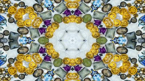 Ethnic Authentic Carpet Kaleidoscope Illustrazione stock