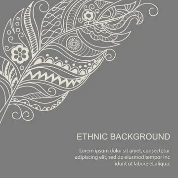 Ethnic background in boho style Stock Illustration
