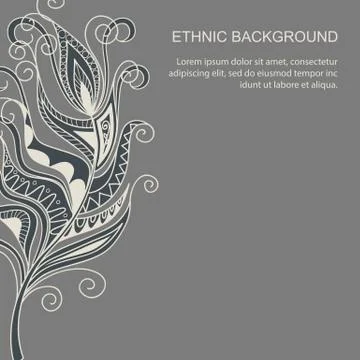 Ethnic background in boho style Stock Illustration