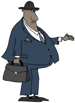 Ethnic bill collector Stock Illustration