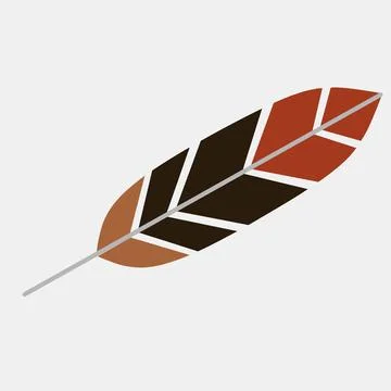 Ethnic Bird Feather Vector Illustration and Native American Indian War Bonnet He Illustrazione stock