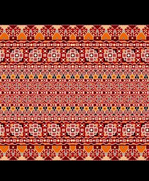 Ethnic boder style and beautiful vector print fabric good result. Illustrazione stock