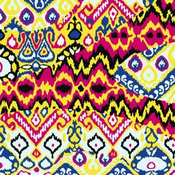 Ethnic bohemian arabesque pattern. Zigzag geometric retro abstract print. Tri Stock Illustration