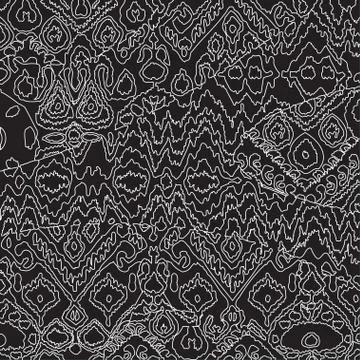 Ethnic bohemian arabesque pattern. Zigzag geometric retro abstract print. Tri 스톡 일러스트