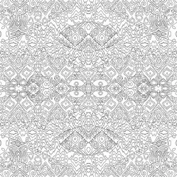 Ethnic bohemian arabesque pattern. Zigzag geometric retro abstract print. Tri Illustrazione stock