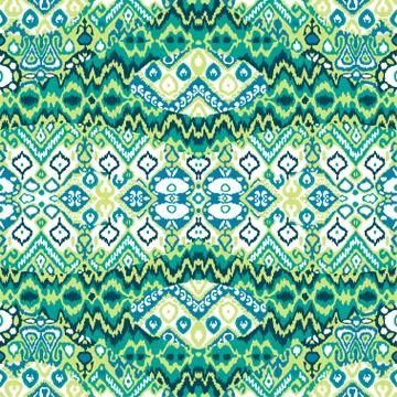 Ethnic bohemian arabesque pattern. Zigzag geometric retro abstract print. Tri Stock Illustration