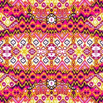 Ethnic bohemian arabesque pattern. Zigzag geometric retro abstract print. Tri イラスト素材