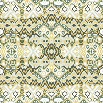 Ethnic bohemian arabesque pattern. Zigzag geometric retro abstract print. Tri Stock Illustration