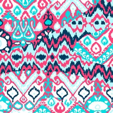 Ethnic bohemian arabesque pattern. Zigzag geometric retro abstra イラスト素材
