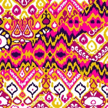 Ethnic bohemian arabesque pattern. Zigzag geometric retro abstra Illustrazione stock