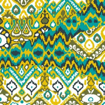 Ethnic bohemian arabesque pattern. Zigzag geometric retro abstra 스톡 일러스트