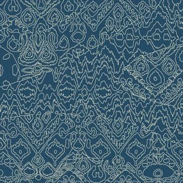 Ethnic bohemian arabesque pattern. Zigzag geometric retro abstra Stock Illustration