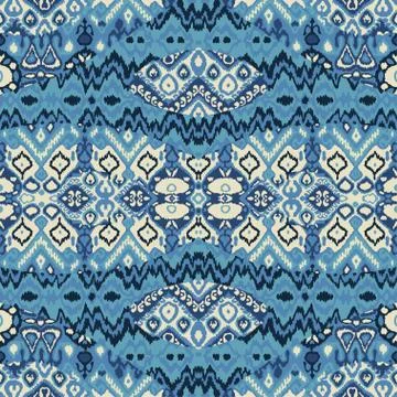 Ethnic bohemian arabesque pattern. Zigzag geometric retro abstra Stock Illustration