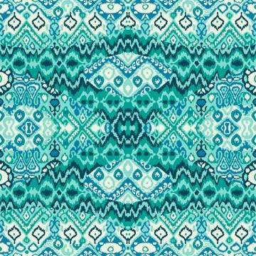 Ethnic bohemian arabesque pattern. Zigzag geometric retro abstra Stock Illustration