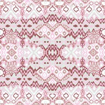 Ethnic bohemian arabesque pattern. Zigzag geometric retro abstra Stock Illustration