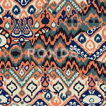 Ethnic bohemian arabesque pattern. Zigzag geometric retro abstra Stock Photos