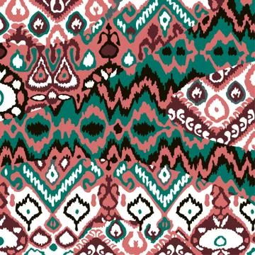 Ethnic bohemian arabesque pattern. Zigzag geometric retro abstra Stock Photos