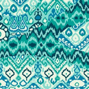 Ethnic bohemian arabesque pattern. Zigzag geometric retro abstra Stock Photos