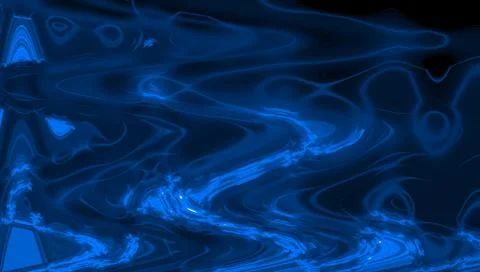 Ethnic boho pattern in neon blue on black. Scratches grunge zigzag texture. Illustrazione stock