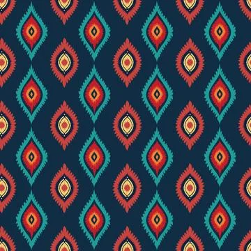 Ethnic boho seamless pattern. Traditional ornament. Tribal pattern. Folk motif.  Stock Illustration
