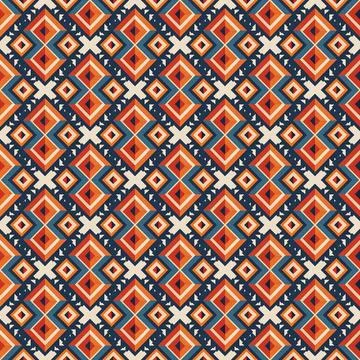 Ethnic boho seamless pattern. Traditional ornament. Tribal pattern. Folk motif.  Stock Illustration
