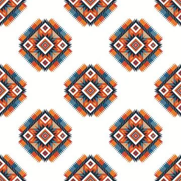 Ethnic boho seamless pattern. Traditional ornament. Tribal pattern. Folk motif.  Stock Illustration