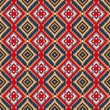 Ethnic boho seamless pattern. Traditional ornament. Tribal pattern. Folk motif.  Stock Illustration