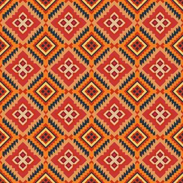 Ethnic boho seamless pattern. Traditional ornament. Tribal pattern. Folk motif.  Stock Illustration