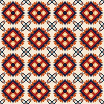 Ethnic boho seamless pattern. Traditional ornament. Tribal pattern. Folk motif.  Stock Illustration