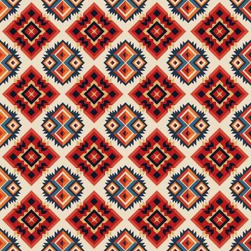 Ethnic boho seamless pattern. Traditional ornament. Tribal pattern. Folk motif.  Stock Illustration