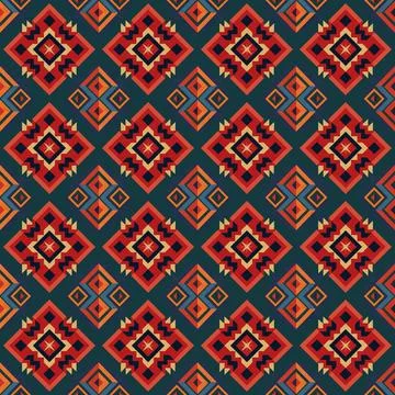 Ethnic boho seamless pattern. Traditional ornament. Tribal pattern. Folk motif.  Stock Illustration