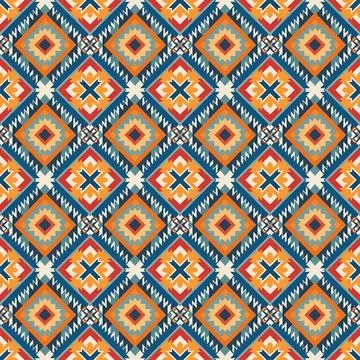 Ethnic boho seamless pattern. Traditional ornament. Tribal pattern. Folk motif.  Stock Illustration