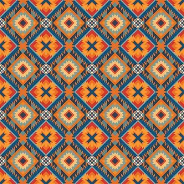 Ethnic boho seamless pattern. Traditional ornament. Tribal pattern. Folk motif.  Stock Illustration