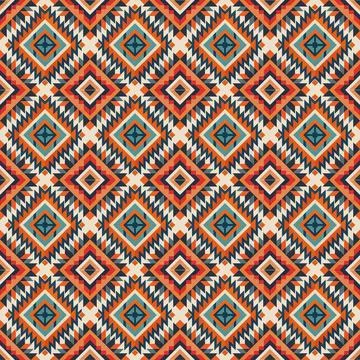 Ethnic boho seamless pattern. Traditional ornament. Tribal pattern. Folk motif.  Stock Illustration