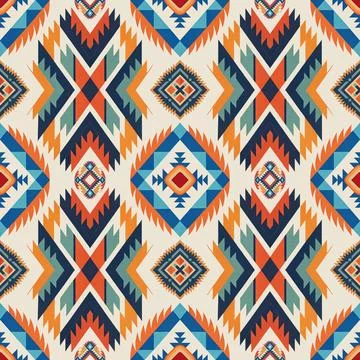 Ethnic boho seamless pattern. Traditional ornament. Tribal pattern. Folk motif.  Stock Illustration