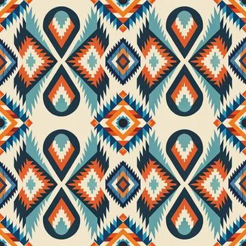 Ethnic boho seamless pattern. Traditional ornament. Tribal pattern. Folk motif.  Stock Illustration