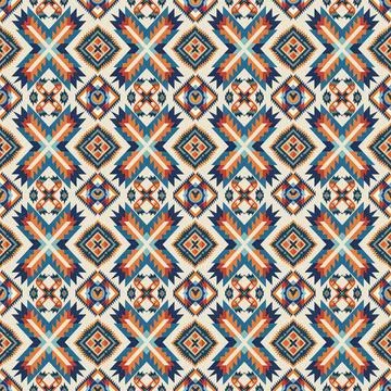 Ethnic boho seamless pattern. Traditional ornament. Tribal pattern. Folk motif.  Stock Illustration