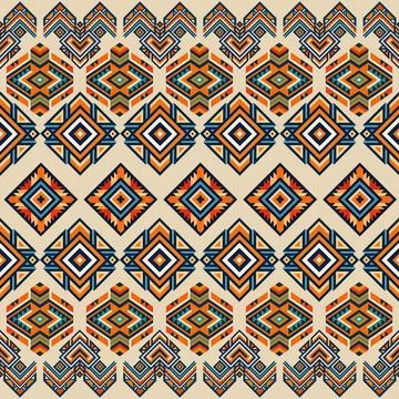 Ethnic boho seamless pattern. Traditional ornament. Tribal pattern. Folk motif.  Stock Illustration