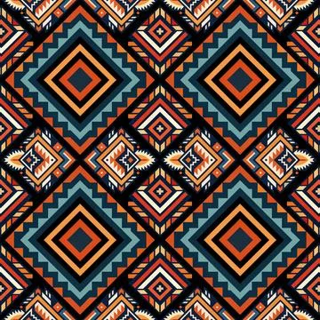 Ethnic boho seamless pattern. Traditional ornament. Tribal pattern. Folk motif.  Stock Illustration