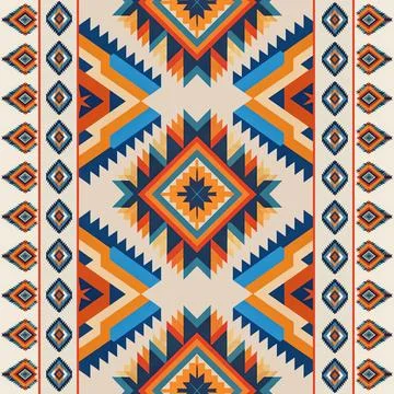 Ethnic boho seamless pattern. Traditional ornament. Tribal pattern. Folk motif.  Stock Illustration
