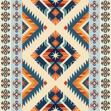 Ethnic boho seamless pattern. Traditional ornament. Tribal pattern. Folk motif.  Stock Illustration