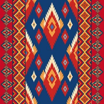 Ethnic boho seamless pattern. Traditional ornament. Tribal pattern. Folk motif.  Stock Illustration