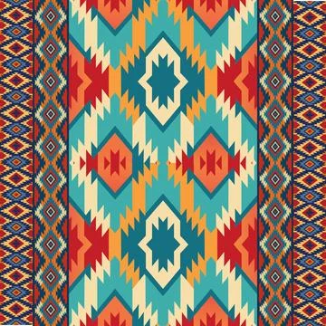 Ethnic boho seamless pattern. Traditional ornament. Tribal pattern. Folk motif.  Stock Illustration