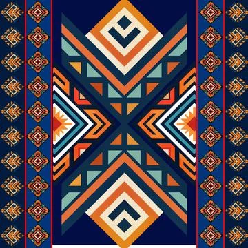 Ethnic boho seamless pattern. Traditional ornament. Tribal pattern. Folk motif.  Stock Illustration