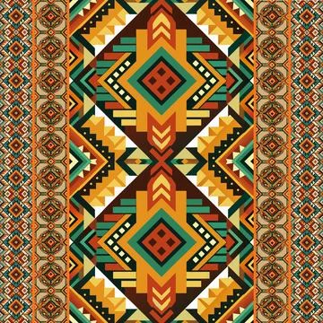Ethnic boho seamless pattern. Traditional ornament. Tribal pattern. Folk motif.  Stock Illustration