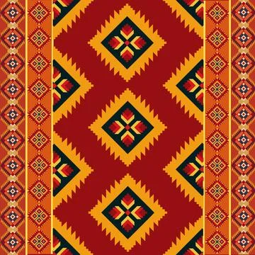 Ethnic boho seamless pattern. Traditional ornament. Tribal pattern. Folk motif.  Stock Illustration